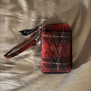 Bella Taylor Red Plaid Wristlet